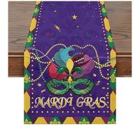 Zghhc Chemin De Table en avec Masque De Mardi Gras, Masque De Nouvelle-orléans, Chemin De Table, Carnaval, Mascarade, Décoration De Table pour Fête De Vacances