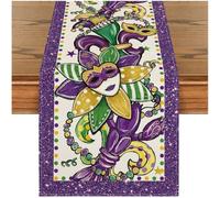 Zghhc Chemin De Table en avec Masque De Mardi Gras, Masque De Nouvelle-orléans, Chemin De Table, Carnaval, Mascarade, Décoration De Table pour Fête De Vacances