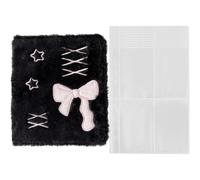 Zghhc Classeur A6 pour Album Photo, Style Ballet Mignon, Porte-Carte Photo en Peluche avec Nœud Papillon, Livre De Collection Idole, Papeterie pour Carnet De Notes