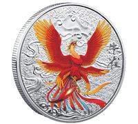 Zghhc Collection De Pièces d'or Porte-Bonheur, Créatures Mythiques Anciennes Chinoises, Badge De Défi Dragon Tigre, Souvenir Commémoratif pour Maison