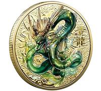 Zghhc Collection De Pièces d'or Porte-Bonheur, Créatures Mythiques Anciennes Chinoises, Badge De Défi Dragon, Souvenir Commémoratif pour Maison
