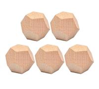 Zghhc Dés en Bois Vierges, Cubes De Jeu Solides, 30mm, 12 Côtés, Sculpture Vierge Numérique 1-12 Dés pour Club/fête/Famille, 5 Pièces