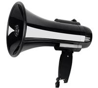 Zghhc Haut-Parleur Mégaphone Portable, Puissance 30 Watts, Microphone À Main, Sirène Intégrée, Alarme, Contrôle du Volume Sangle