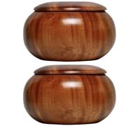 Zghhc Jeu D'échecs Bol 2 Pièces en Bois Go Conteneur D'échecs Support De Pierres D'échecs Jeu De Société Aller Bols Backgammon Aller Bol Jeu Intellectuel