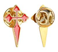 Zghhc Lot De 2 Insignes Chemin De Saint-Jacques-de-compostelle, Croix Chrétienne, Épinglette Émaillée, Symbole De Foi Chrétienne, pour Veste, Chapeau, Vêtements Accessoires.