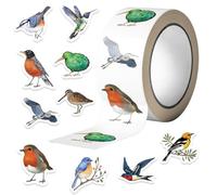 Zghhc Lot de 500 Autocollants Décoratifs en Forme d'oiseaux pour Téléphone, Scrapbooking, Enveloppe, Tasse D', Guitare, Skateboard, Carnet De Notes
