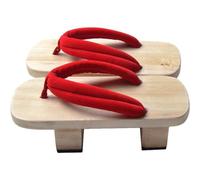 Zghhc Pantoufles Geta Japonaises D'été pour Femmes, Sabots en Bois, Sandales À Plateforme À Fond Épais, À Deux Dents, Haut Traditionnel Japonais