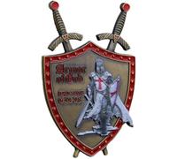 Zghhc Pièce De Défi De L'armure De Dieu, Pièces De Souvenirs Militaires Commémoratives pour Les Collectionneurs, Médaille De Prière Religieuse du Bouclier des Templiers