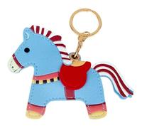 Zghhc Porte-clés 2 en 1 en Cuir Motif Cheval, Mignon, Animal, Porte-Cartes, Étui De Protection avec Anneau pour Clés De Voiture