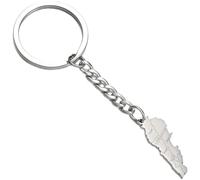 Zghhc Porte-clés Carte du Liban en Acier Inoxydable, Carte De Pays, Géographie, Clés De Voiture, À Dos, Pendentif, Bijoux pour Hommes Femmes