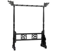 Zghhc Porte-Pinceau Wengé À 12 Broches, Support De Calligraphie Chinoise, Sculpture, Étagère Sumi