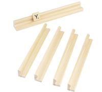 Zghhc Supports De Dominos en Bois 5 Pièces, Plateaux De Support De Carreaux Professionnels, Supports De Jeu pour Carreaux De Mots, Train Mexicain, Jeux De Pieds De Poulet Mahjong