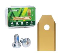 ZGHKL Lame Robot Tondeuse Lames Rechange Compatible avec Husqvarna Automower Gardena Yard Force McCulloch Tondeuses Robots à Gazon Titane Lames Kit avec Vis 30Pièces