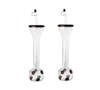 ZGHQHCDRH 4 pièces de gobelets en paille de coupe du monde de football, gobelets jetables transparents for boissons froides avec couvercles for regarder le match au bar