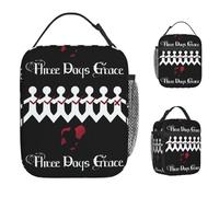 ZGHQHCDRH Alienation Album Three Days Grace Band Lunch Bag Enfant Voyage Print Sac Isotherme Mignon imperméable à l’Eau Lunch Bags
