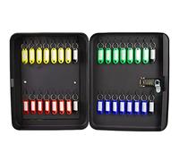 ZGHQHCDRH Armoire à clés, Boîte à clés avec Serrure Combinaison, 5 Types de capacité en Option, Armoire Murale, Rangement Voiture, Gestion des(Black with Label,32 Keys)