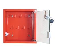 ZGHQHCDRH Armoire à clés, Boîte à clés for Petit Bureau, Mini Armoire for 9, Fixation Murale, Transparente, Gestion visuelle des, Faible encombrement(Orange Key Lock)