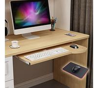 ZGHQHCDRH avec Tapis de Souris, tiroir Coulissant sous Le Bureau for Soutenir Clavier et la, Repose-Poignet Ergonomique, rallonge, Assemblage Facile(Walnut,60 * 26cm/24 * 10Inch)