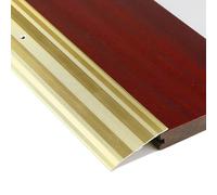 ZGHQHCDRH Bande de seuil en Aluminium de qualité for Transition de Hauteur de 2 cm - Garniture de Moquette à parquet, Longueurs Personnalisables(Gold,140cm)