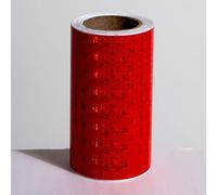 ZGHQHCDRH Bande réfléchissante, Ruban réfléchissant imperméable de 4 pouces x 16, pieds for remorques, voitures et camions(Red)