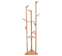 ZGHQHCDRH Barre à vêtements, Porte-Manteau en Bambou Simple, Crochets Suspendus en Tissu d'arbre, étagère à Couches, Support de Couloir, de Salon, Foulards, Sacs à Main, Cintre de Parapluie