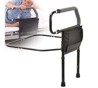 ZGHQHCDRH barrière de lit Pliable, Rail d'assistance au lit avec poignée en Hauteur Poche de Rangement for Entrer ou Sortir Facilement et Toute sécurité du