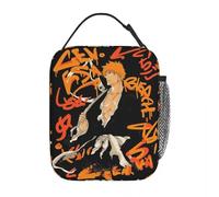 ZGHQHCDRH Bleach Ichigo Kurosaki Sacs à Lunch isolés Sac Isotherme Réutilisable Anime Grande capacité Tote Lunch Box pour Hommes Femmes Pique-sur la Plage