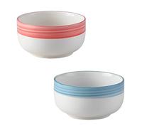 ZGHQHCDRH Bols en céramique, Bol de nouilles instantanées en céramique, ensemble bols céréales, petit-déjeuner 400 ml, à soupe, bol riz for micro-ondes(Multi)