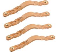 ZGHQHCDRH Boutons de commode en cuir, poignées tiroir luxe réglables et légères(195 * 17mm)