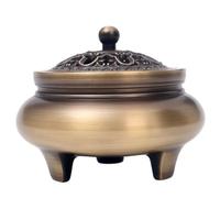 ZGHQHCDRH Brûleur d'encens, Brûleur d'encens Porte-encens brûleur Tout cuivre Salon Plaque de ménage Antique