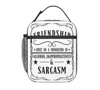ZGHQHCDRH Cadeaux d’amitié - Construit sur l’Alcool et Le Sarcasme Un Sac à Lunch