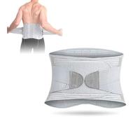 ZGHQHCDRH Ceinture, Ceinture Lombaire Noire réglable en Tourmaline Auto-chauffante, Ceinture magnétique, Soutien, Sangle de Taille arrière, soulage la Douleur, Hommes et Femmes(Grey,S)