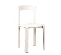 ZGHQHCDRH Chaise de salle à manger empilable, chaise de cuisine en plastique, chaise de terrasse intérieure ou extérieure, design peu encombrant (blanc)