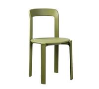 ZGHQHCDRH Chaise de salle à manger empilable, chaise de cuisine en plastique pour intérieur et extérieur, design peu encombrant (vert)