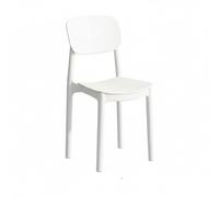 ZGHQHCDRH Chaises de salle à manger élégantes et confortables en plastique peu encombrantes avec fonction empilable (blanc)