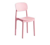 ZGHQHCDRH Chaises de salle à manger élégantes et confortables en plastique peu encombrantes avec fonction empilable (rouge clair)