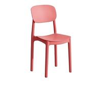ZGHQHCDRH Chaises de salle à manger élégantes et confortables en plastique peu encombrantes avec fonction empilable (rouge)
