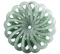 ZGHQHCDRH Collier avec pendentif Feng Shui en jade vert naturel pour femme - Véritable jadéite de yoga - Heure de fortune