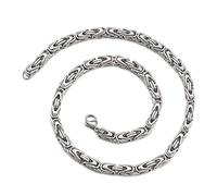 ZGHQHCDRH Collier chaîne en acier inoxydable Byzane noir pour hommes 45CM-80CM