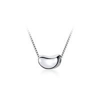 ZGHQHCDRH collier， Collier chaîne à maillons en argent Sterling 925 for femmes, pendentif Simple en forme de haricot, bijoux fins, cadeau for filles, nouvelle collection