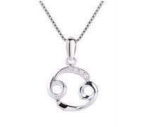 ZGHQHCDRH Collier en argent pour femme, Collier en argent Sterling S925 for femmes, signes du zodiaque, collier Zircon, Cancer, accessoire de mode, cadeau, bijoux for filles