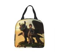 ZGHQHCDRH Comment Dresser Vos Dragons Film Sac à Lunch isolé Sac Thermique Boîte à Lunch Portable réutilisable Boîte à Lunch Sacs de Stockage de Nourriture École