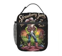 ZGHQHCDRH Confitures de Fraises mais Mon Pistolet Don’t Funny Frog Cottagecore Sacs à Lunch isolés Sacs de conteneur Alimentaire Boîte à bento pour Le Bureau de l’école