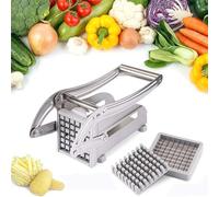 ZGHQHCDRH coupe-légumes, Coupe-frites polyvalent - Coupe-pommes de terre en acier inoxydable avec 2 lames Presse sans effort