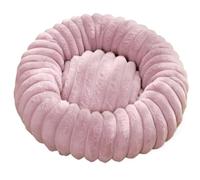 ZGHQHCDRH Coussin Chauffant Circulaire Enveloppant for Animaux de Compagnie, en Fourrure de Lapin épaisse, antidérapant, Facile à Nettoyer, Convient à Toutes Les Saisons.(Purple,90cm)