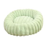 ZGHQHCDRH Coussin Chauffant Circulaire Enveloppant for Animaux de Compagnie, en Fourrure de Lapin épaisse, antidérapant, Facile à Nettoyer, Convient à Toutes Les Saisons.(Green,40cm)