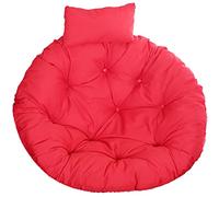 ZGHQHCDRH Coussin pour Chaise Suspendue, Chaise pivotante Ronde et épaisse, Grand Coussin de siège de Chaise hamac Suspendu avec Oreiller réglable, Coussin Lavable, Coussins de Chaise en rotin(Red)