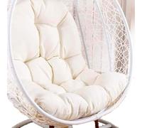 ZGHQHCDRH Coussin pour Chaise Suspendue, Grande Chaise hamac Suspendue, résistante au Soleil, Coussin de siège, balançoire, for Chambre à Coucher, Quatre Saisons(White)