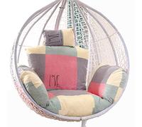 ZGHQHCDRH Coussin pour Chaise Suspendue, Siège de balançoire Suspendu d'extérieur, épais, Lavable, Grande Housse de Coussin de Chaise hamac avec Appui-tête et accoudoirs(Lattice)