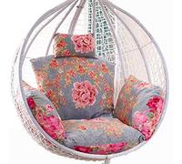 ZGHQHCDRH Coussin pour Chaise Suspendue, Siège de balançoire Suspendu d'extérieur, épais, Lavable, Grande Housse de Coussin de Chaise hamac avec Appui-tête et accoudoirs(Peony)